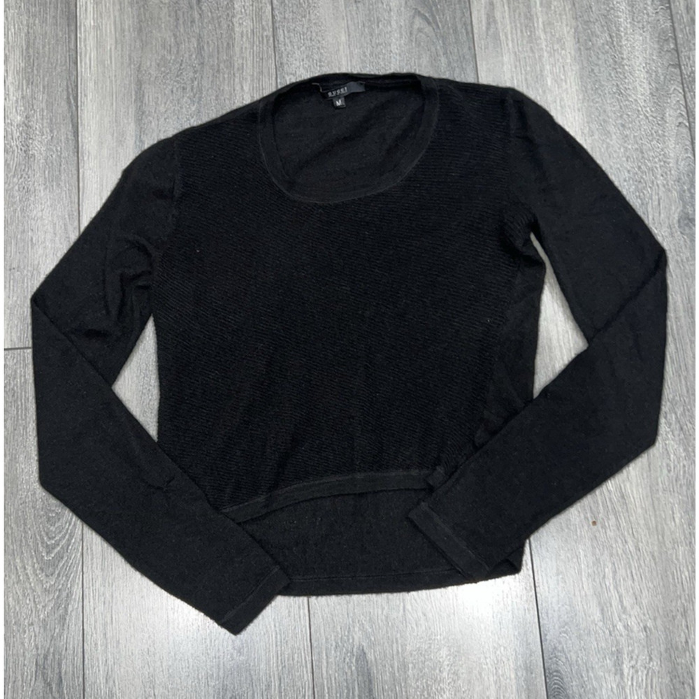 Gucci black Italy made cashmere knit sweater crew neck size S A006671